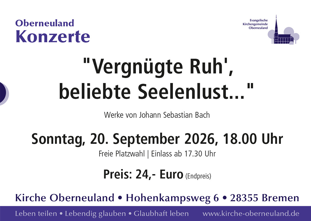 Oberneuland Konzert 20.09.2026